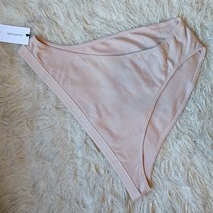 Calvin Klein High Cut Modal Ribbed Bikini Underwear Nude Soft Comfortable XL